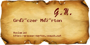 Gráczer Márton névjegykártya