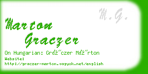 marton graczer business card